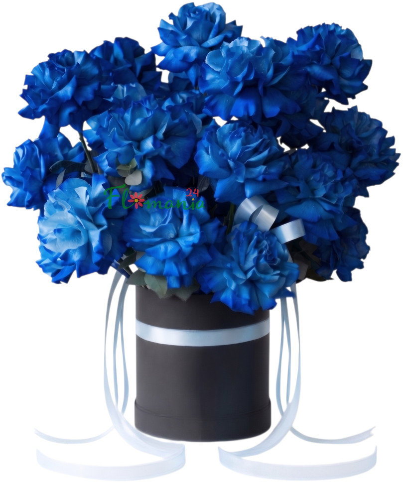 Композиция «Океанские сны» из синих роз